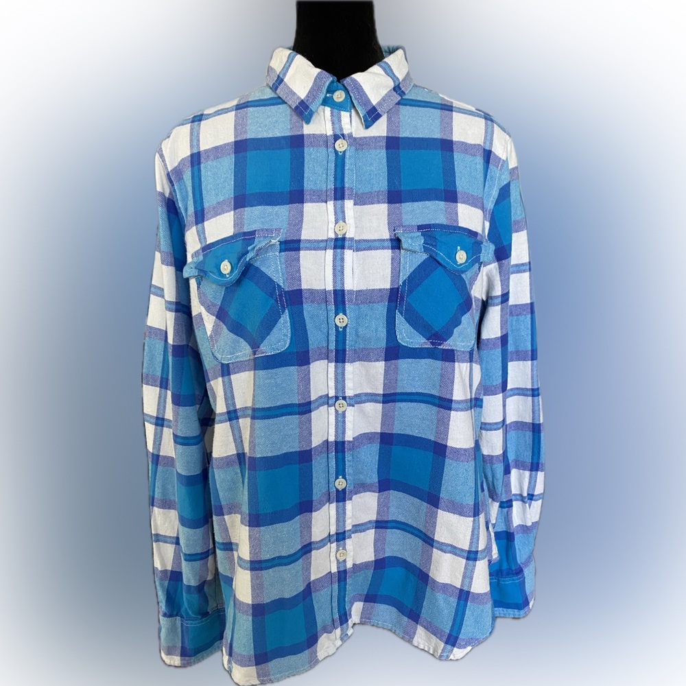 American Eagle Favorite Fit Plaid Flannel Shirt - Size Large